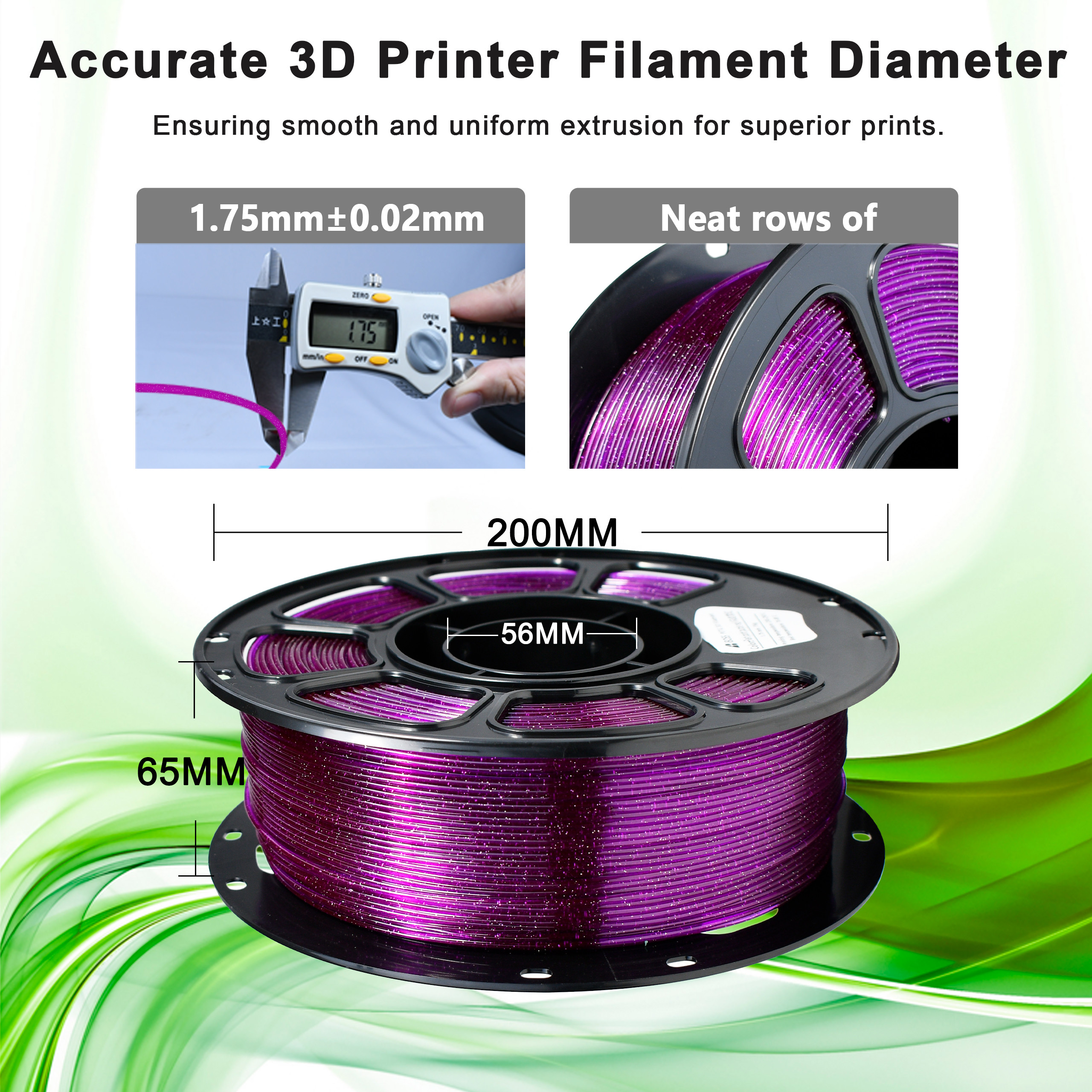 3D Printing Filament 1.75mm Flash Point Purple -Red PETG Filament