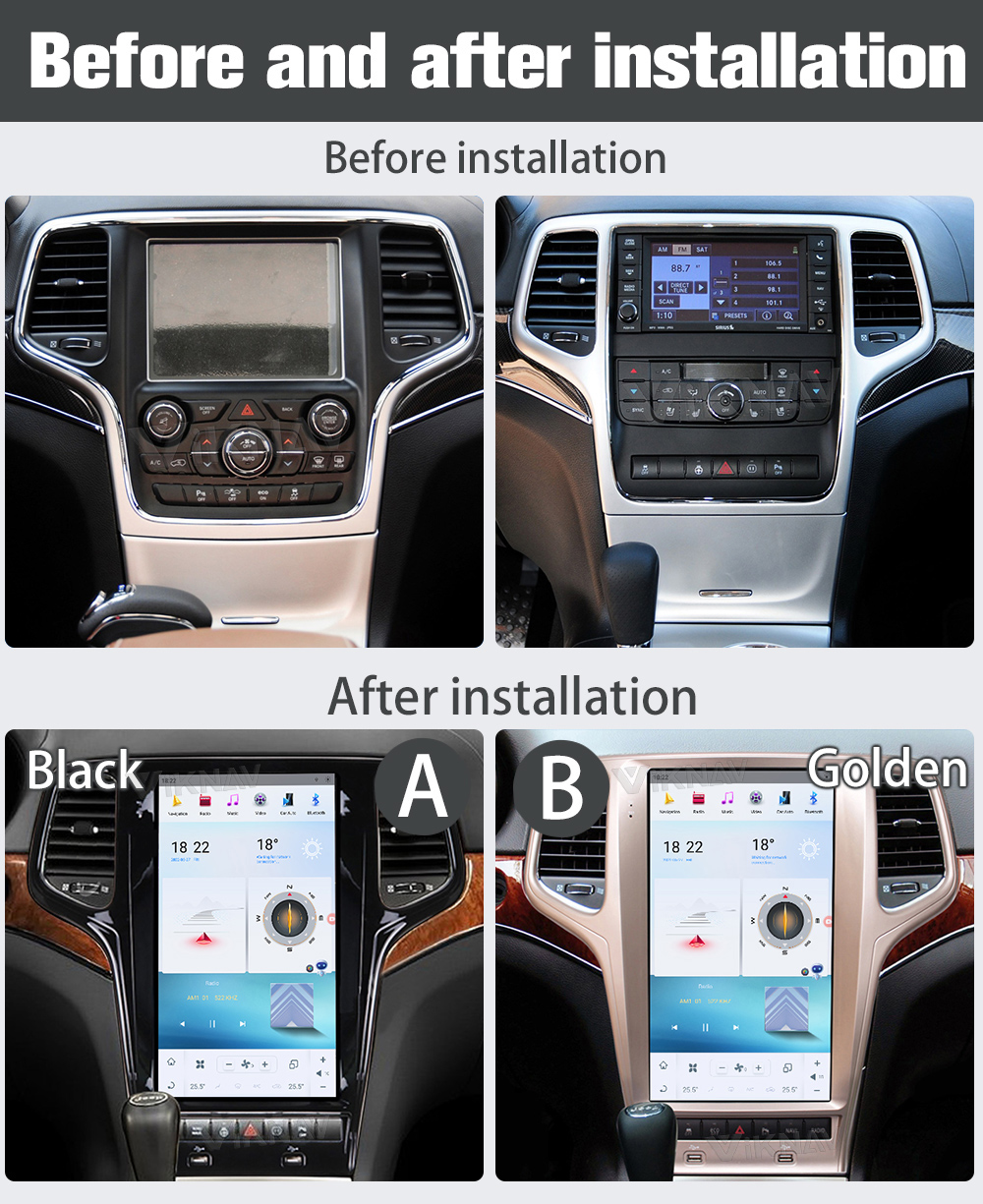 Jeep Grand Cherokee Android 11 Car Radio Player Stereo Auto Audio GPS Navigation