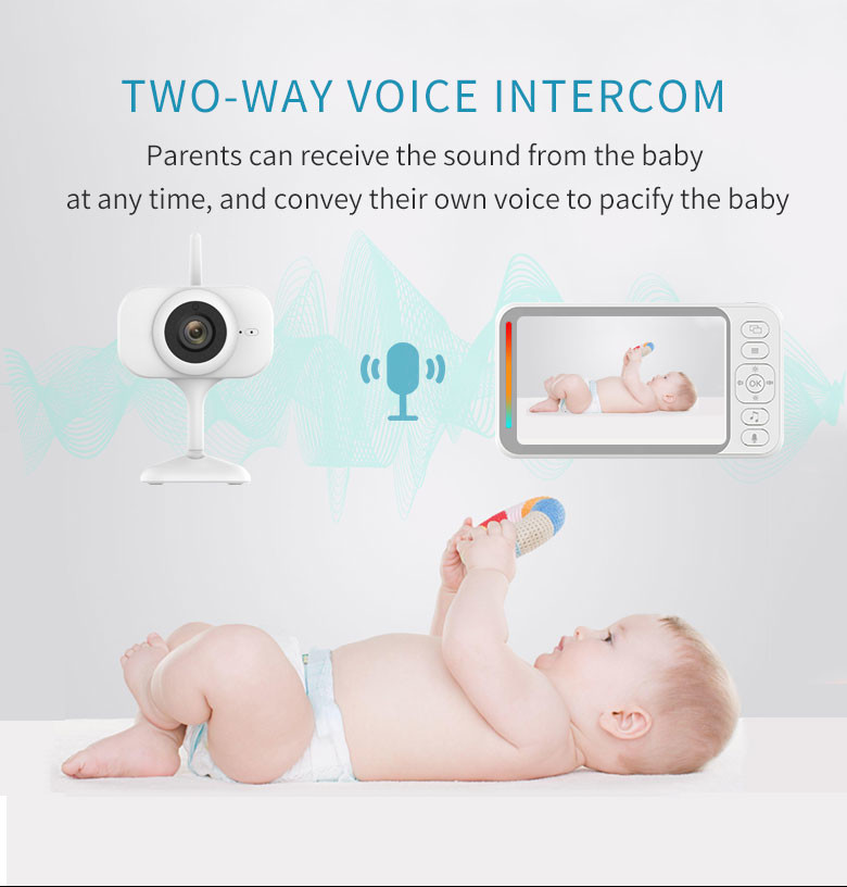 720p HD Babycare Babyphone 4.3" Screen 2G2P Lens 480x272 1500MA 940 Wifi Camera Pet Monitor