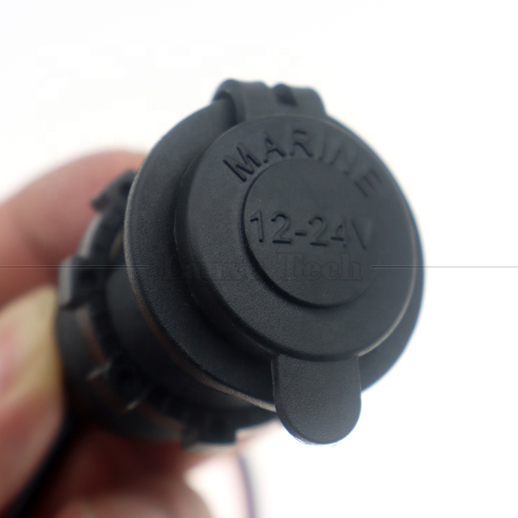 Waterproof 12V 24V 16AWG DC Car Cigarette Lighter Female Socket Plug Power Adapter Extension Cable