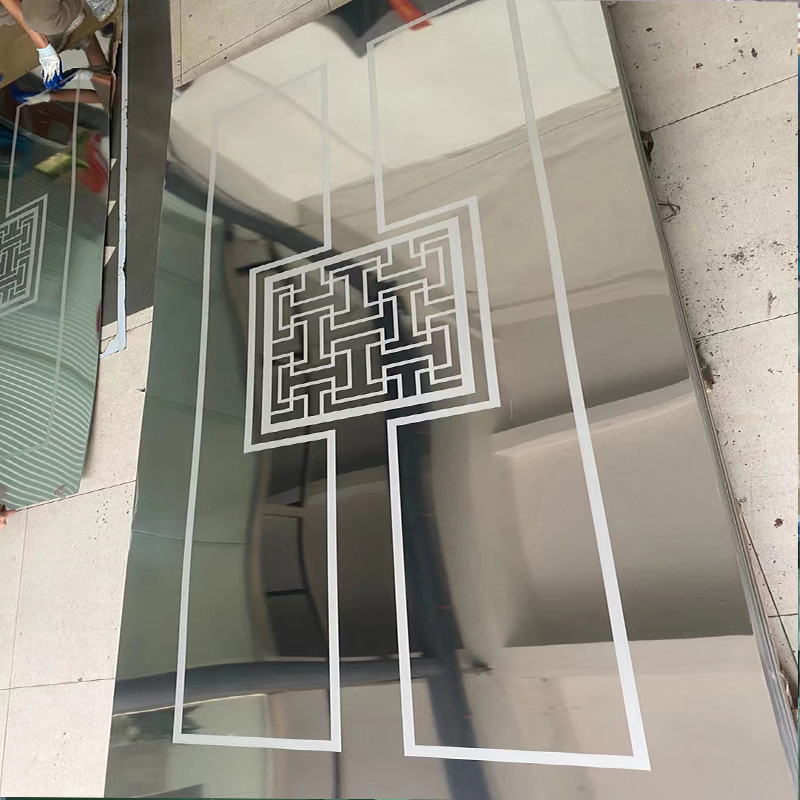 Grade 201 304 316 Mirror Etched Stainless Steel Sheet Customized Pattern For Elevator Door