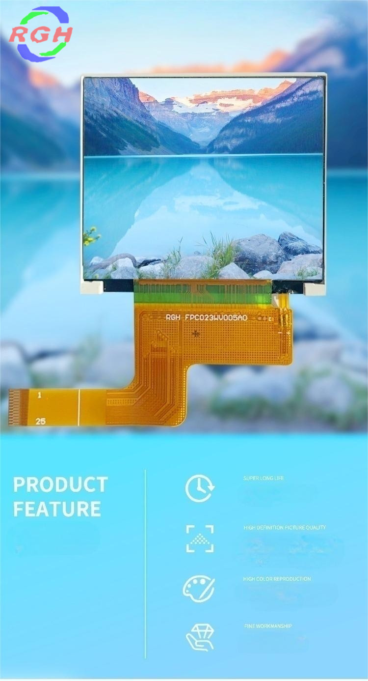 2.3 Inch TFT LCD Display Handheld Digital Display 480*360 Resolution IPS Display with 450cd/m2 luminance