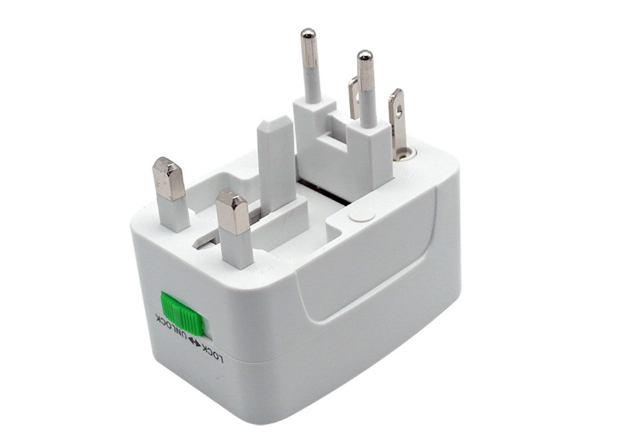 2 USB Port Charger Electric Plug Adapter , Universal World Power Plug Adapter