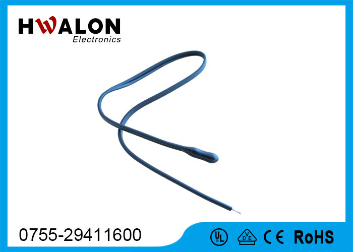 Fast Response NTC Temperature Sensor Thermistor Black Color For Air Conditioner
