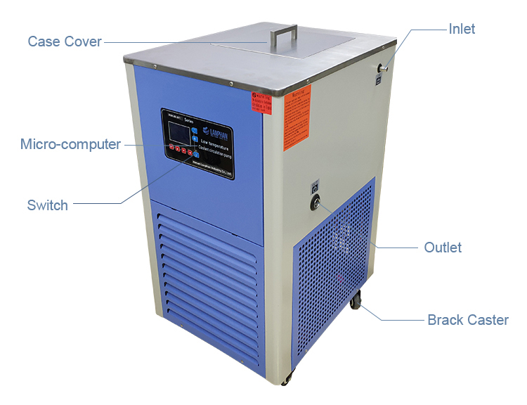 Low Temperature 3850w Cryogenic Liquid Lab Chiller Unit