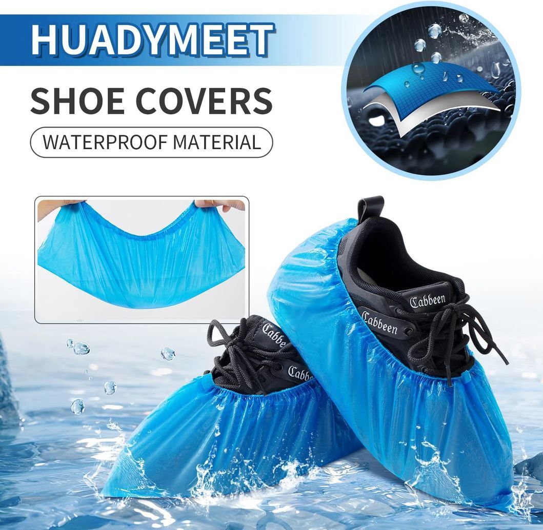 Sterile Bootcover Micro-Porous Sf White with Blue Line Disposable Boot Cover