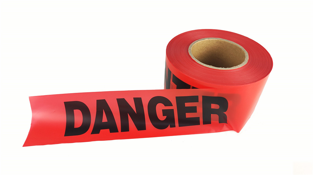 Waterproof High Abrasion Resistance Barricade Safety Tape 1000ft 3in 1.6mil