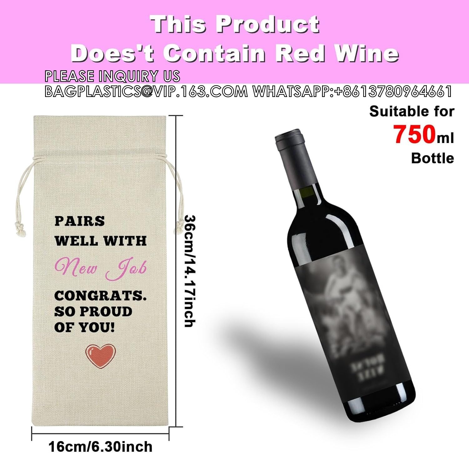 Wedding Wine Bag, Gift For Wedding Planning, Wedding Officiant, Wedding Host, Bride And Groom Wine Gift, Linen Wine