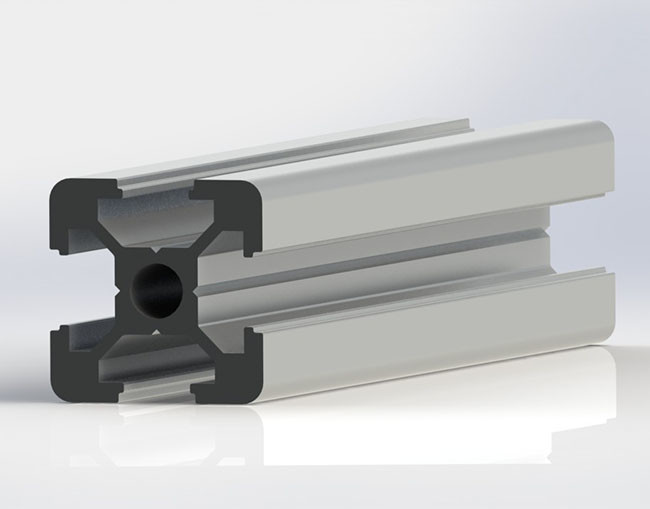 GB Standard 20 * 20 T Slot Aluminum Profile Natural Anodized With 5mm Hole