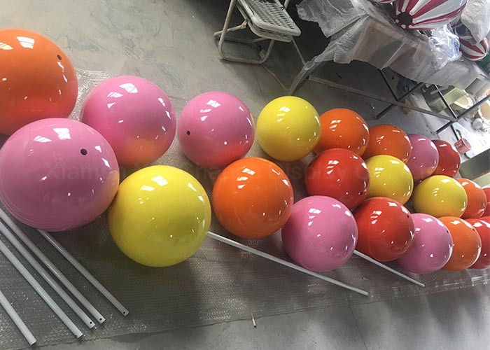 Bespoke Design Orange Fiberglass Lollipop Highly Attractive For Shop Decoration