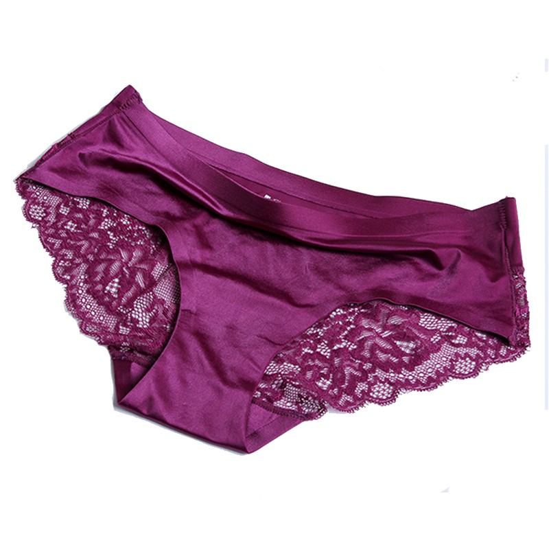 Hemp Lace Ladies Underwear Panties Sexy Seamless Knitted Ice Silk