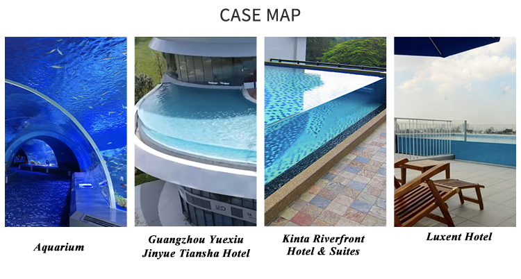Private Villa Garden Acrylic Glass Pool Resistant To Weather Floor Swimming Pool