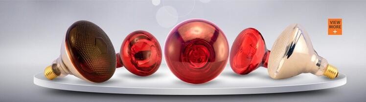 Red infrared lamp 100W 150W 175W 200W 250W 275W animal chicken pig pet therapy infrared heating bulb