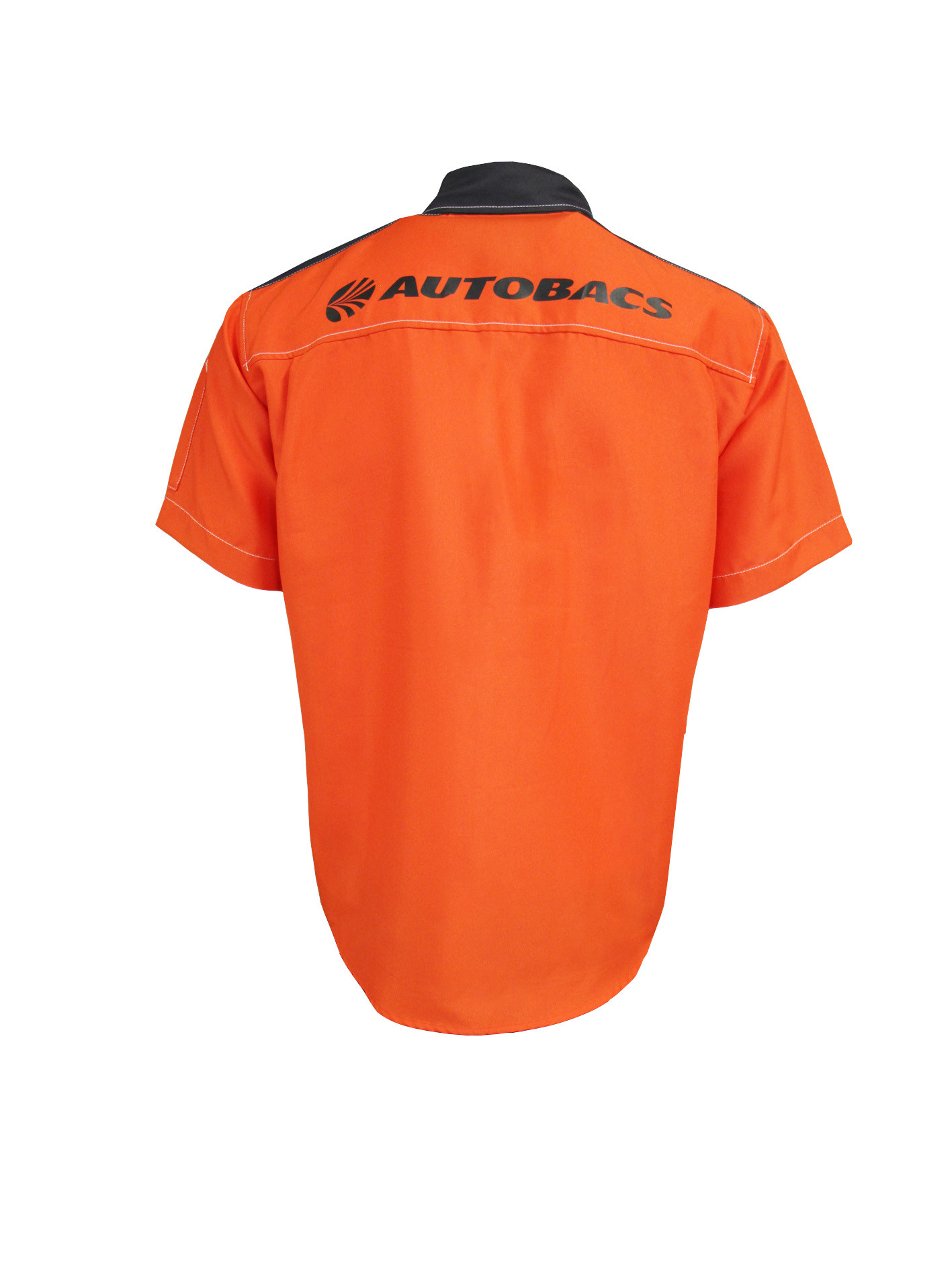 195GSM 65% Polyester 35% Cotton T Shirt For Men Color Orange Contrast Black