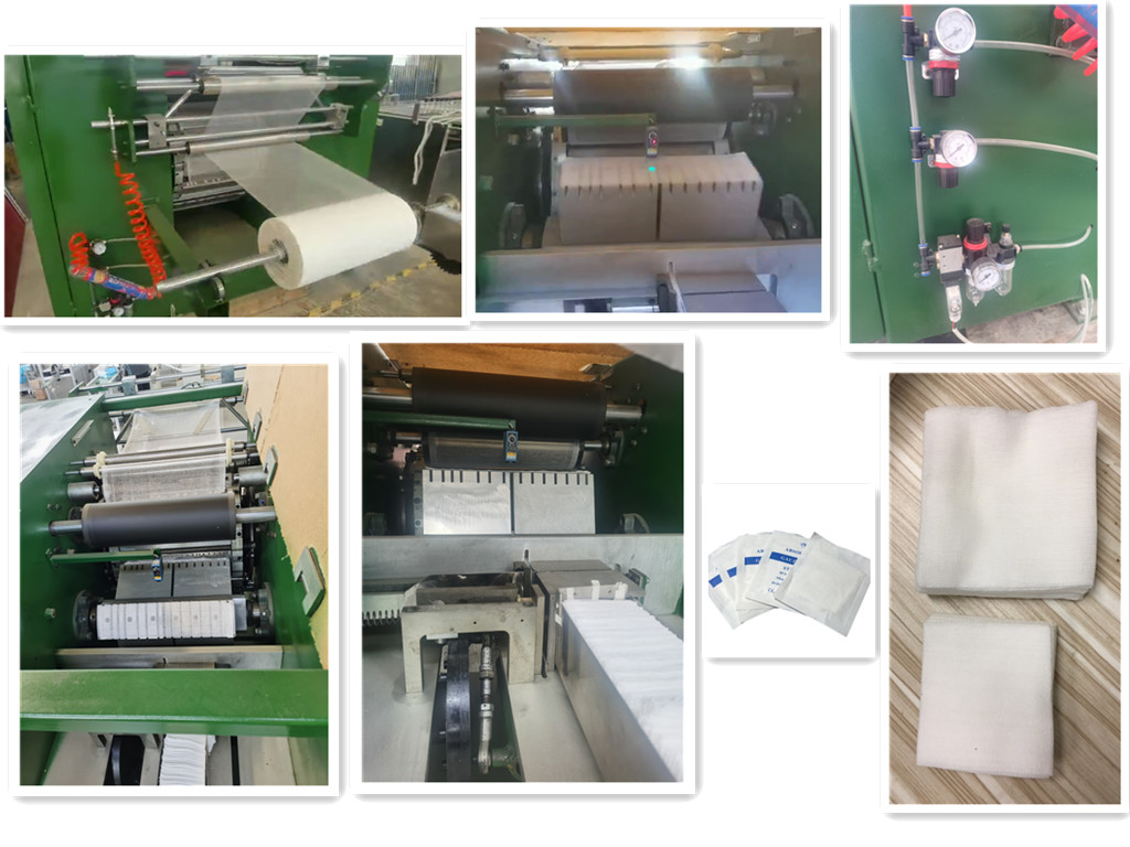 200pcs/Min Gauze Swab Machine , 5.9kw Auto Folding Machine