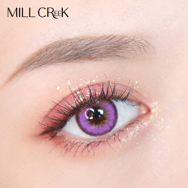 Daily Colored Prescription 14.5 Mm Contact Lenses Saint Laurent Green Pink Purple Brown