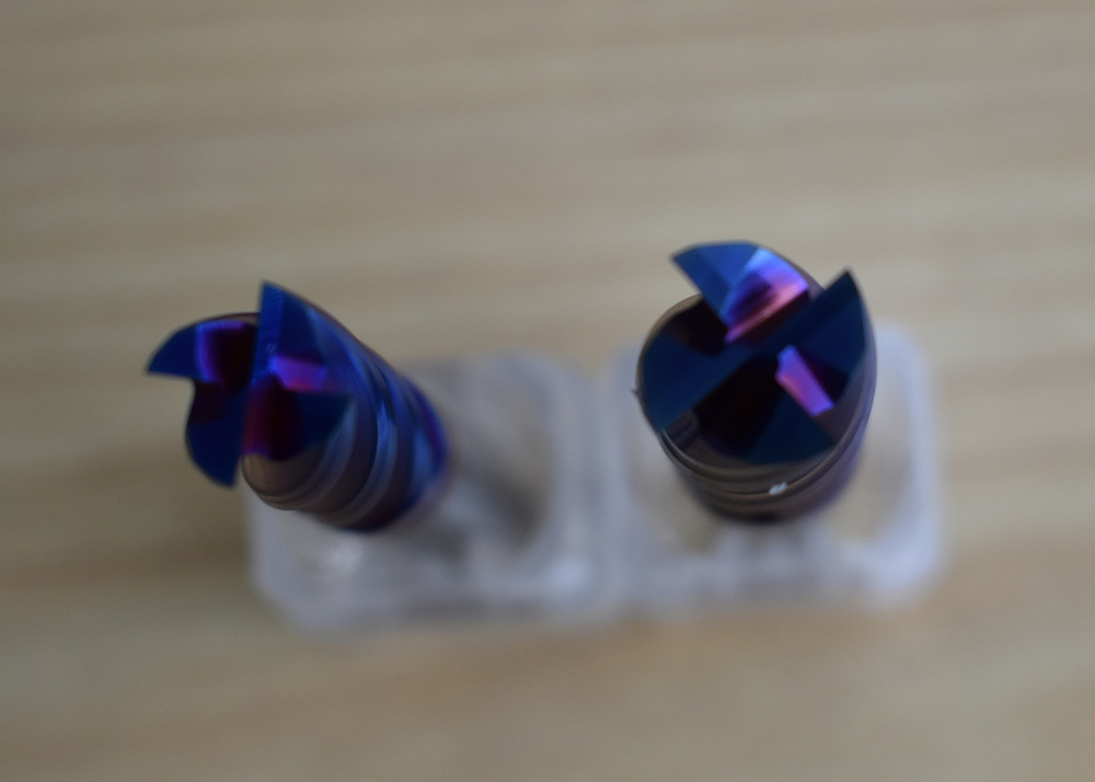 Cutting Tool NACo4 Blue HRC65 Degree Solid Carbide End Mill
