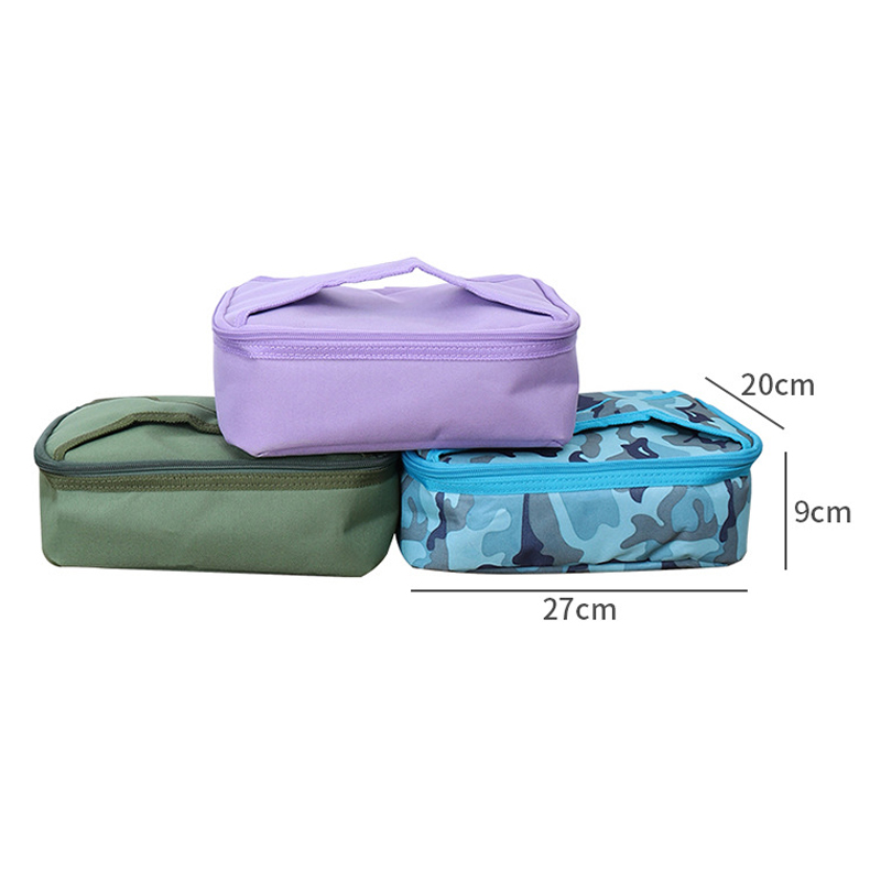 3 Compartment Lunch Containers 350mL 650mL Silicone Foldable Lunch Box