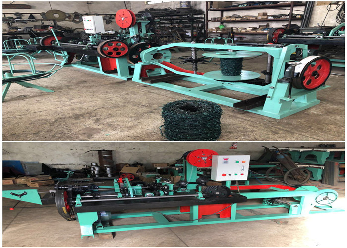 Double Strand Barbed Wire Fence Making Machine , High Speed Barbed Wire Machine