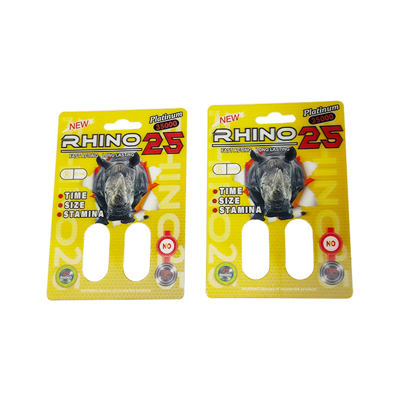 Plastic Blister Pack Cards For Rhino 69 Series Male Enhancement Pills Packaging Customizable
