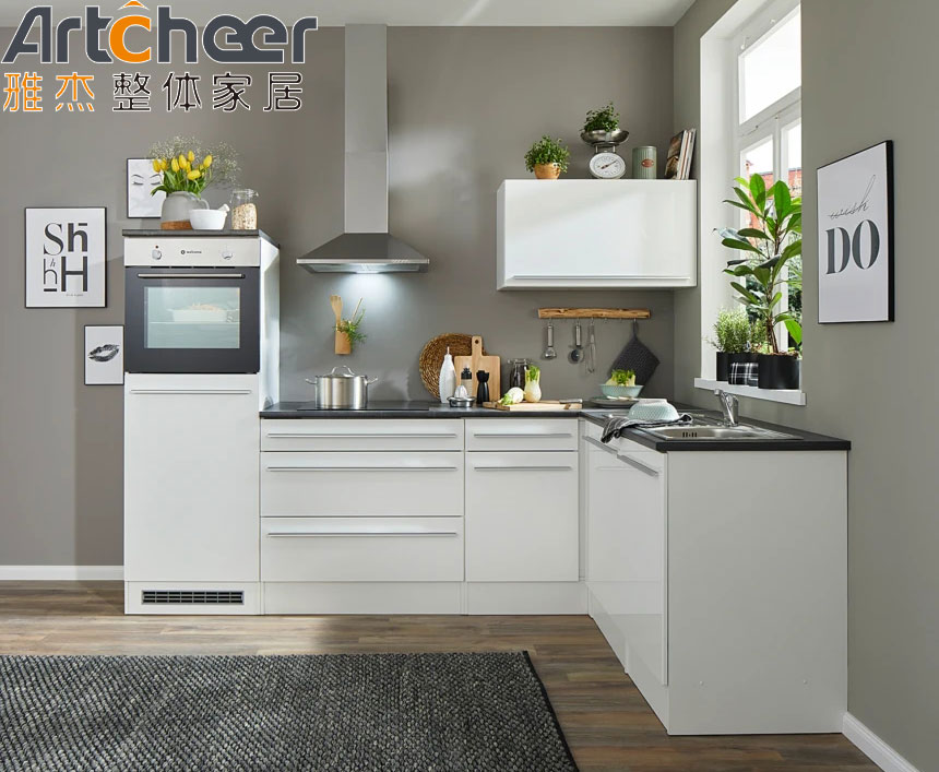 Kitchen Furniture Half Bullnose Countertop Edging Complete Set of Modern Design Cabinets