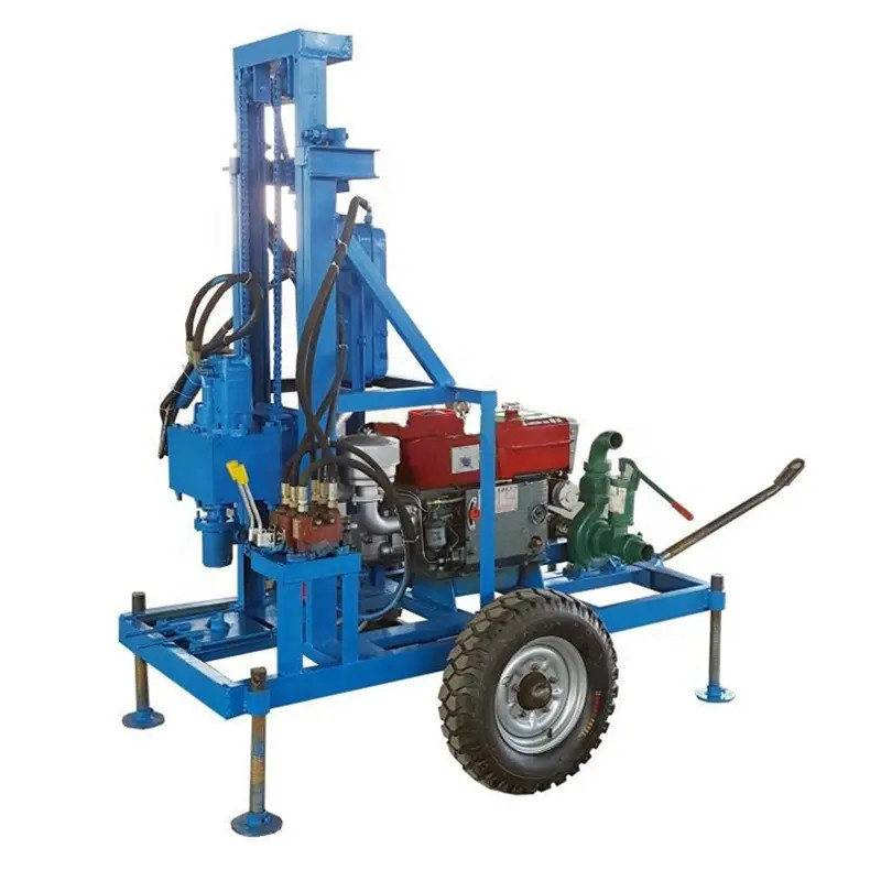 Wheeled Hydraulic Water Well Drilling Rig 200 Meter For Agricultural Irrigation Wells