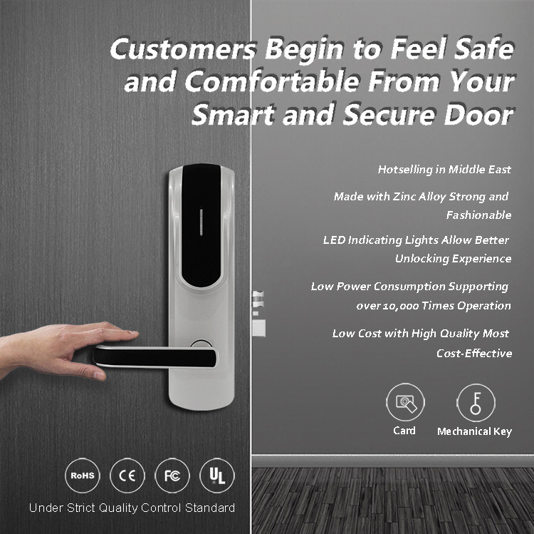 Electronic Keyless Front Door Lock , Modern Smart Front Door Combination Lock