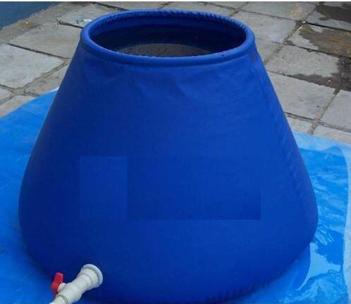 2500L Flexible Tank Round Tarpaulin Water Tank Drought Resistant Onion Shape