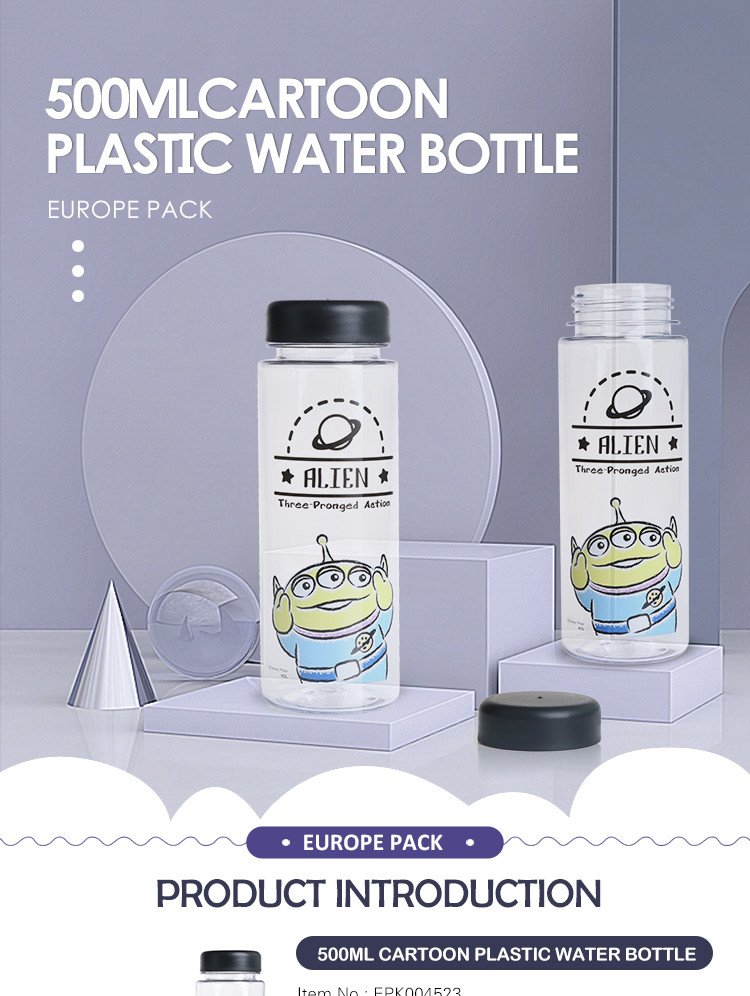 Cartoon design children's plastic drinking cups with LIDS