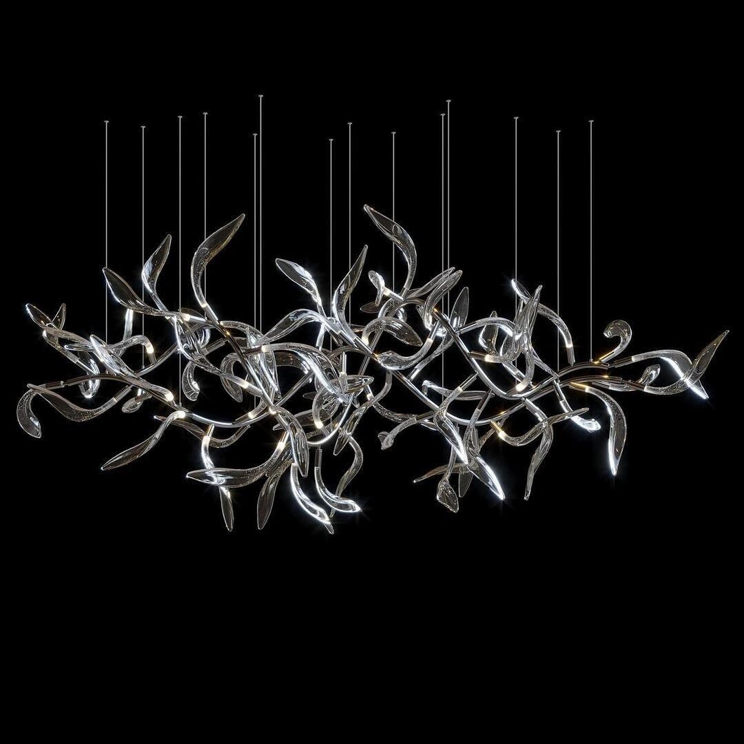 CRI90+ Infinity Large Fishtail Chandelier Hotel Public Commercial Hall Pendants