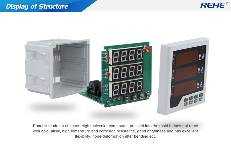 Hot sell digital three phase ampere voltage frequency with rs-485 modbus ammeter voltmeter