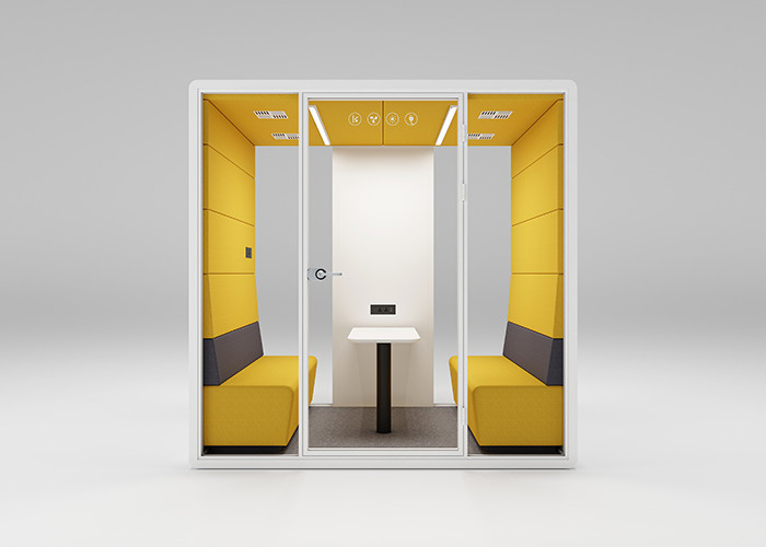 220V Acoustic Isolation Booth Soundproof Discussion Room With Sofa