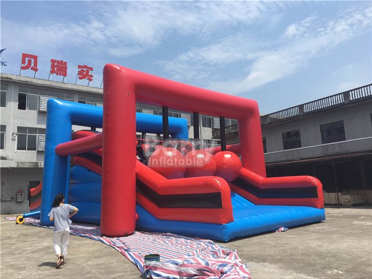 Plato PVC Tarpaulin Insane Sports Inflatable Obstacle Course Game Wrecking Ball Inflatable 5K
