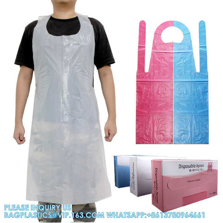 Biodegradable, Large Size Disposable PE Apron For Adult Waterproof Plastic Apron OEM Service Polyethylene Aprons
