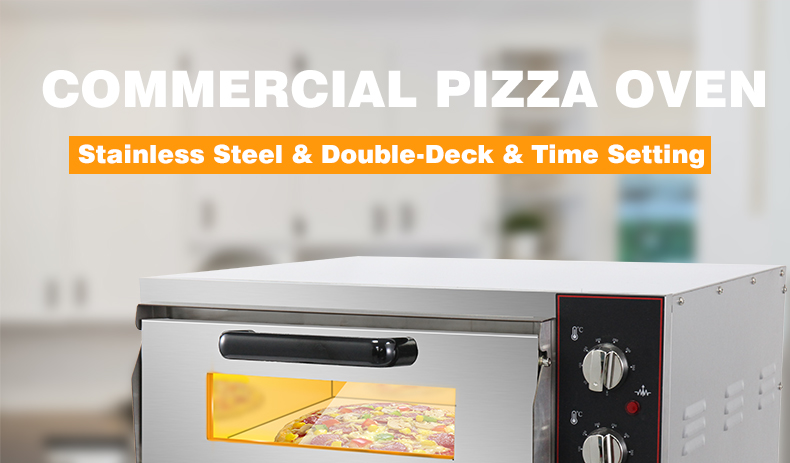 Double Layers Stainless Steel Pizza Oven for Commercial Restaurant Bread Cake Baking