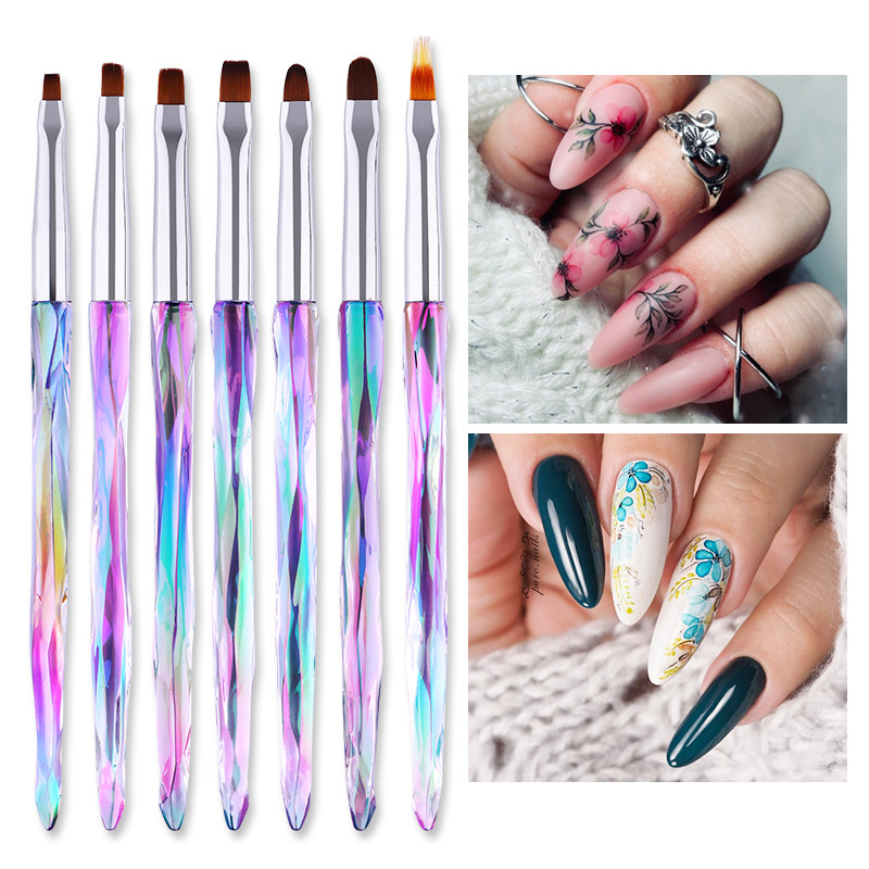 3D Painting Nail Gel Brush Nylon Hair UV Gel Nail Art Pen