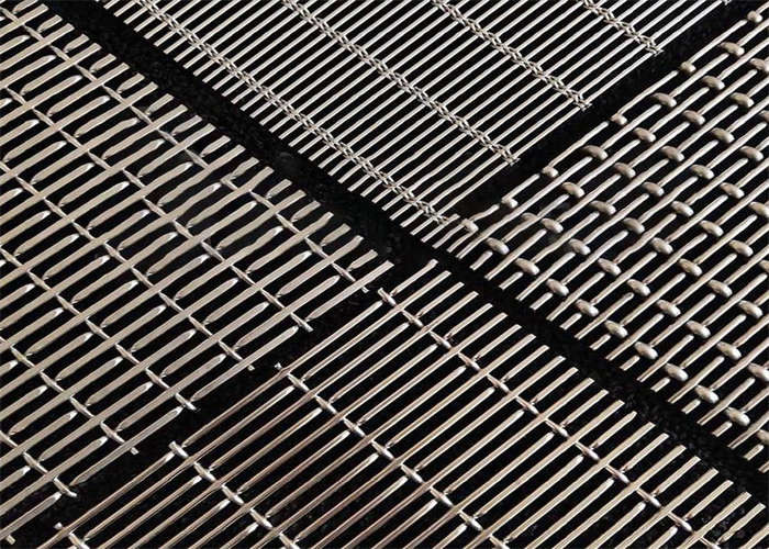 SUS304 Crimped Stainless Steel Decorative Mesh SS Woven Wire Mesh For Buildings