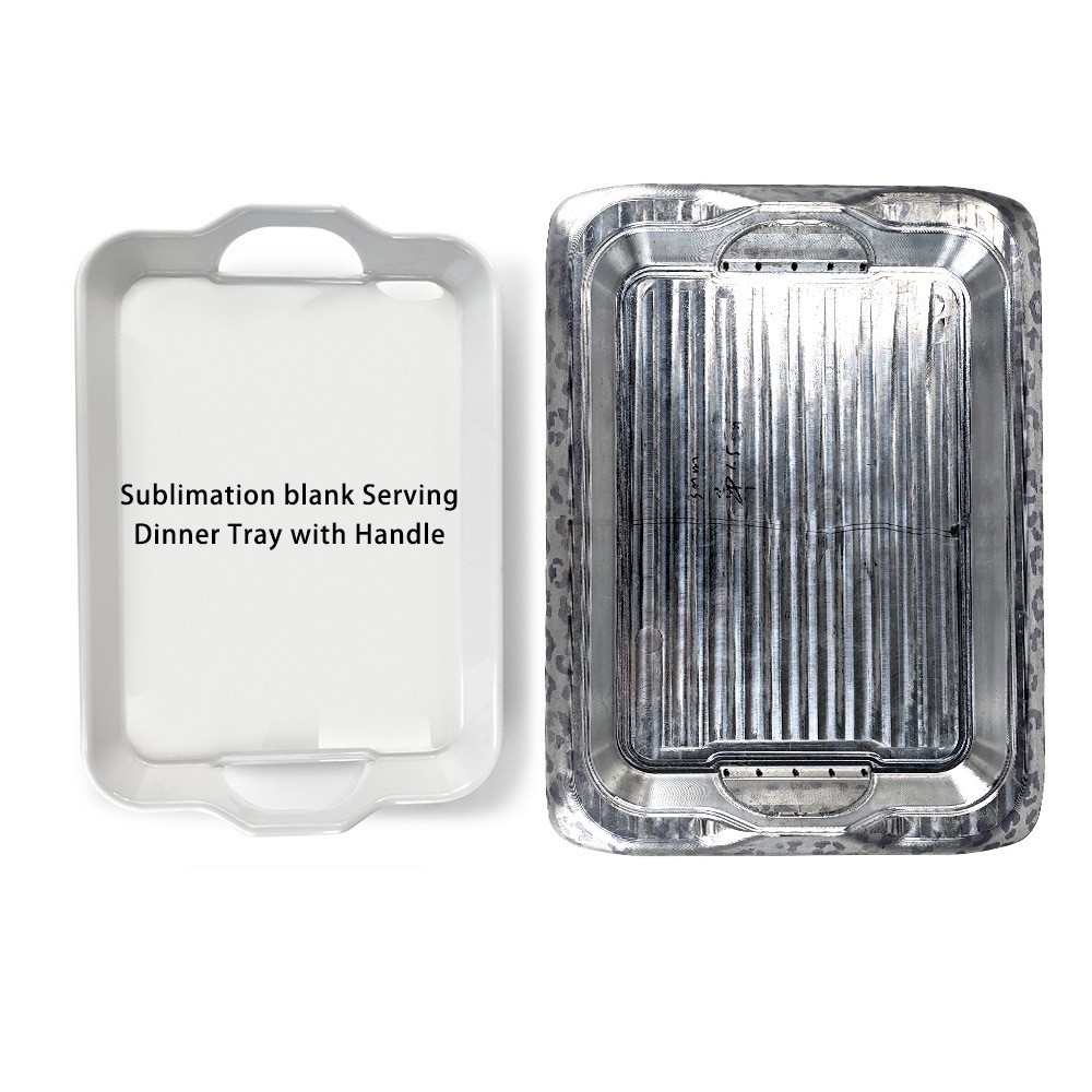 DIY Custom Sublimation Plastic Double-Handled Tray For Sublimation Printing