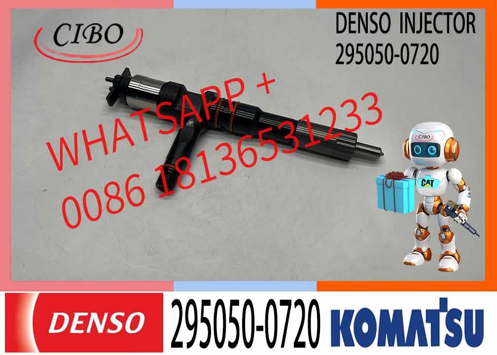 DENSO Diesel Fuel Injector 295050-0720 6252-11-3100 For Komatsu SAA6D125E-6A/6B/7A Engine