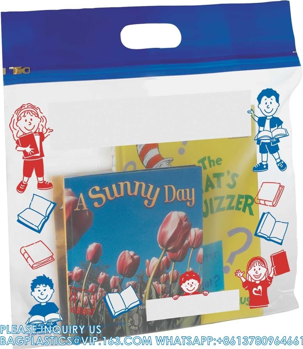 Press And Seal Storage Bags, metal sliderbag, metal zipbags Extra Large Thick Plastic, Classroom Book Bags For Kids