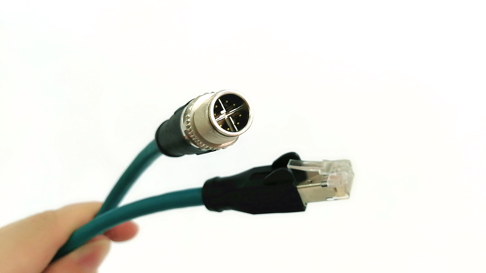 Pur / Tpu Canopen Cable M12 A Coding Male To Female Length 1500mm With Shiled