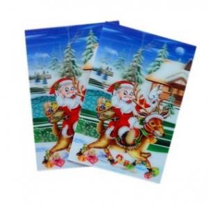 Buy cheap PLASTIC LENTICULAR Christmas Greeting Cards 3D lenticular postcard 0.45 mm PET 3d postcard Animation effect postcard product