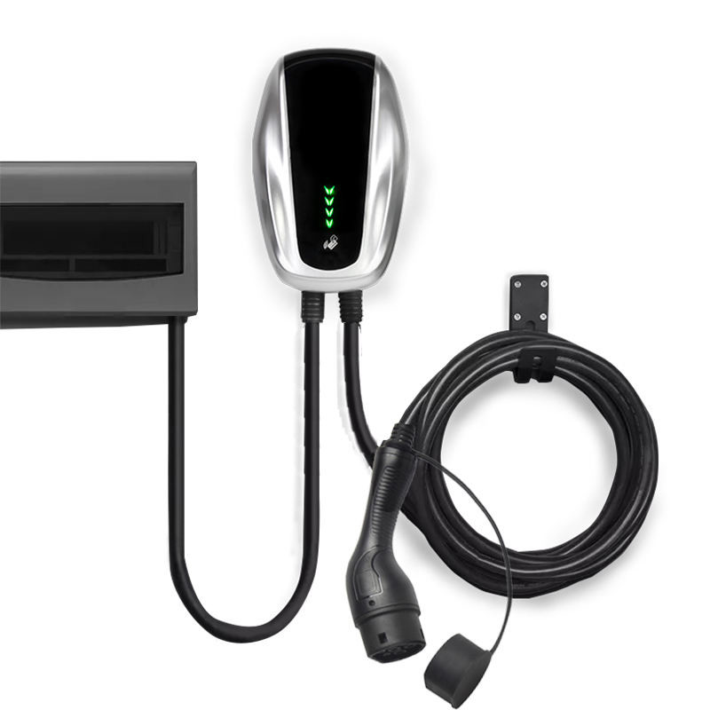 LCD Display Fast Wallbox AC Charger 32A Type 2 Home EV Car Charger OCPP