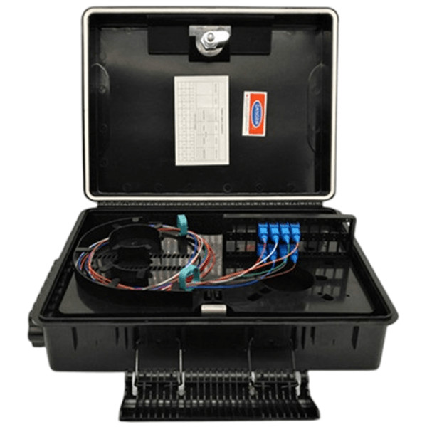 24Port Fiber Optic Enclosure Wall Mount / Pole Mount APC / UPC FTTB