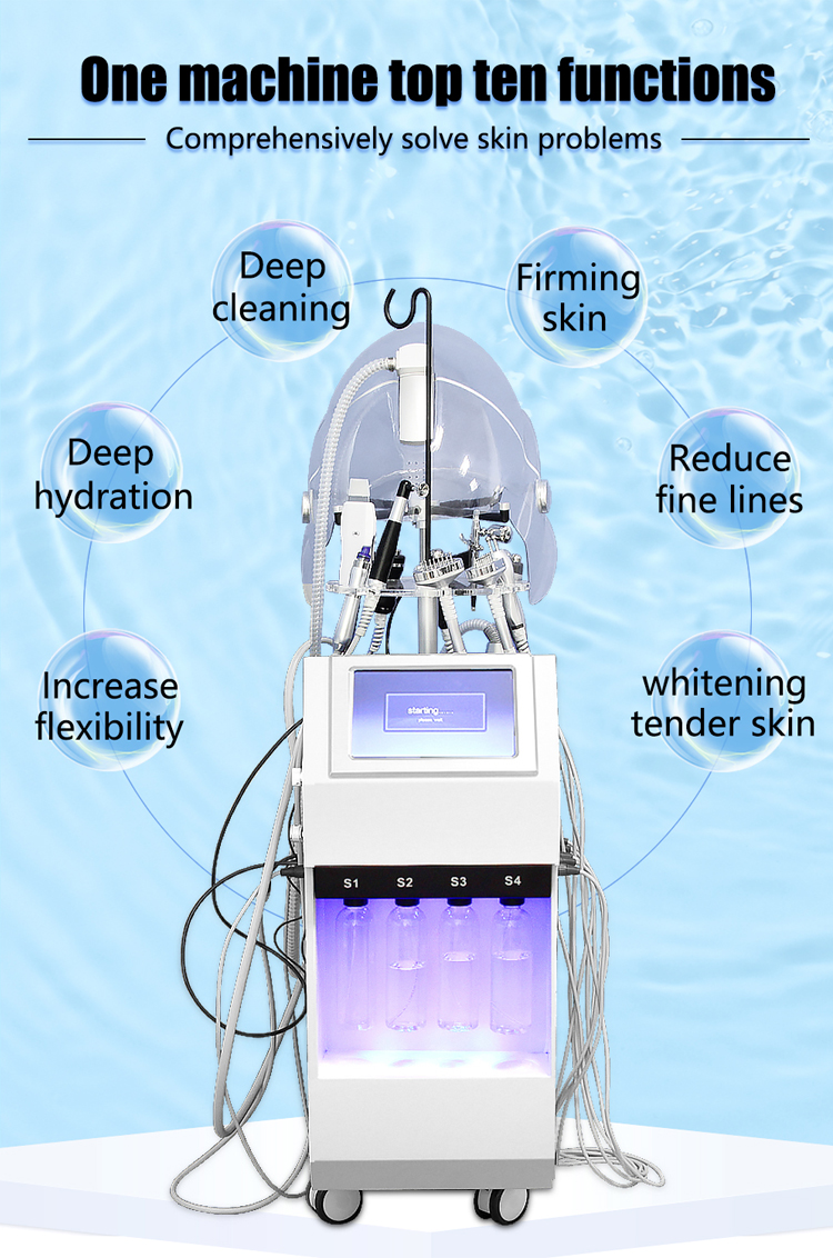 11 In 1 Facial Skin Dermabrasion Machine For Acne Scars Ultrasound Skin Rejuvenation Device