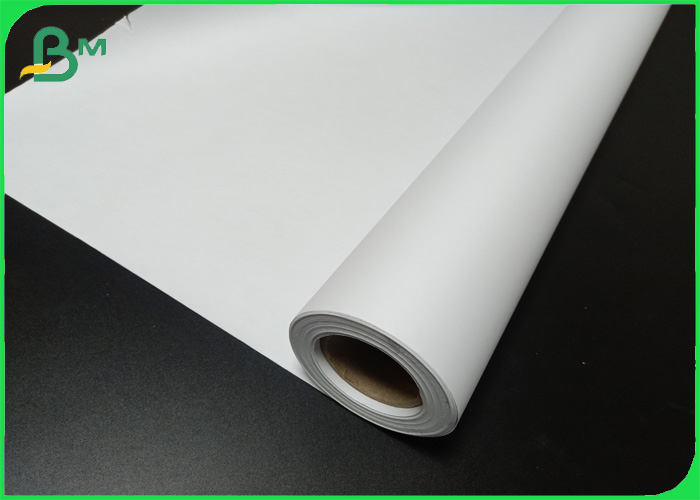 Uncoated CAD Engineering Plotter White Paper Roll For Inkjet Printing