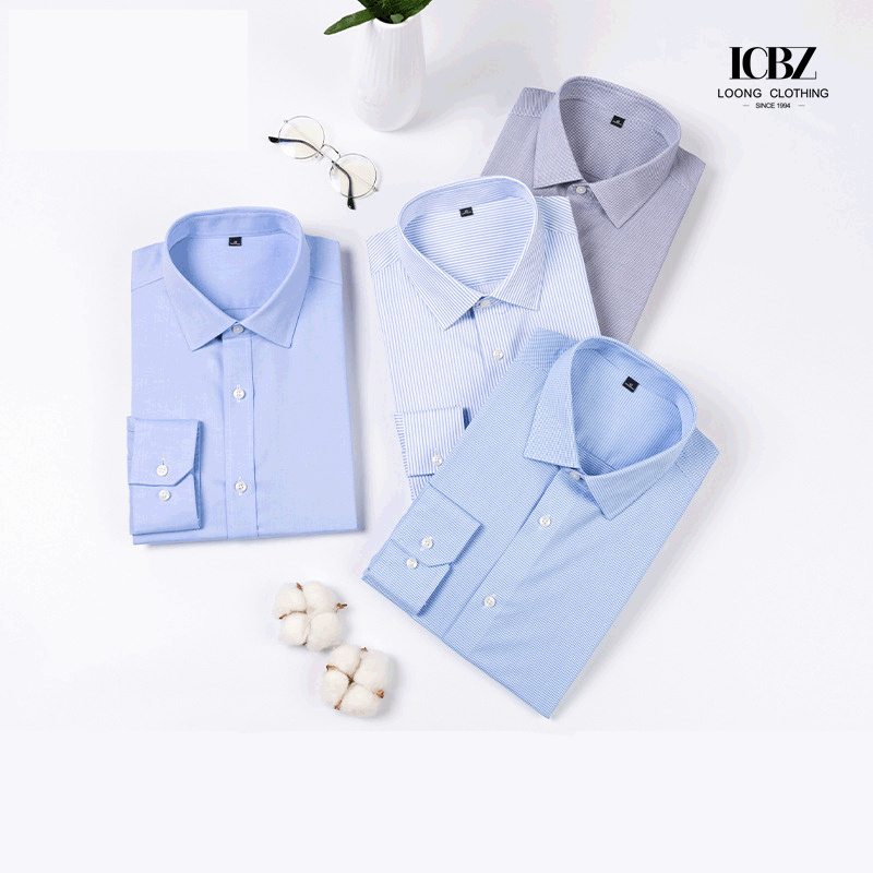 Digital Printing Fashion Men's Slim Fit Long-sleeved Shirt for Autumn Business Casual