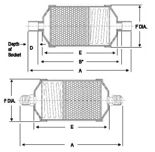 Molecular Sieve Refrigerator Filter Drier 20 Microns , Liquid Line Filter Drier SEK