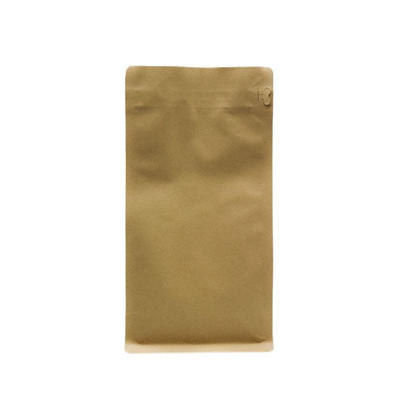 Eco Friendly Flat Bottom Bag 3.5 Recyclable Tea Paper Sealed Ziplockk Bags For Packaging