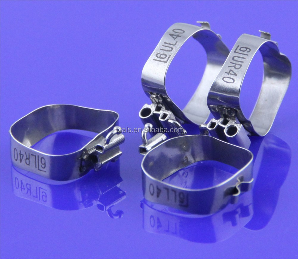 Plain Dental Orthodontic Molar Band With U1L1 Triple Tube M Series